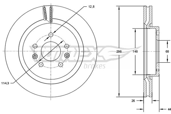 Brzdový kotúč TOMEX Brakes